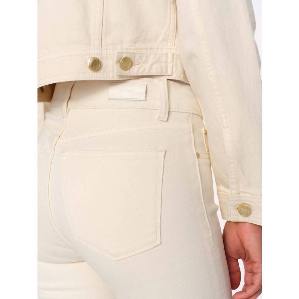 NEW DL1961 - WOMEN'S mara straight mid rise instasculpt anke jeans in ecru - Picture 6 of 7